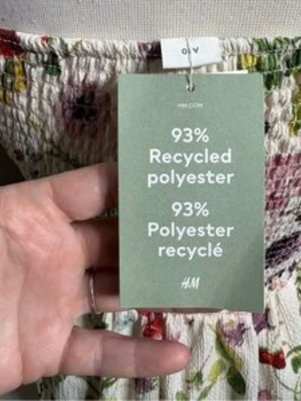 Floral Smocked Waist Puff Sleeve Mini Dress Cottagecore Garden Party - Picture 4 of 6